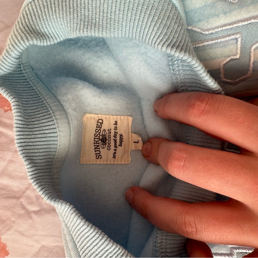 Sunkissed Coconut Light Blue Sweatshirt - Picture 3 of 4